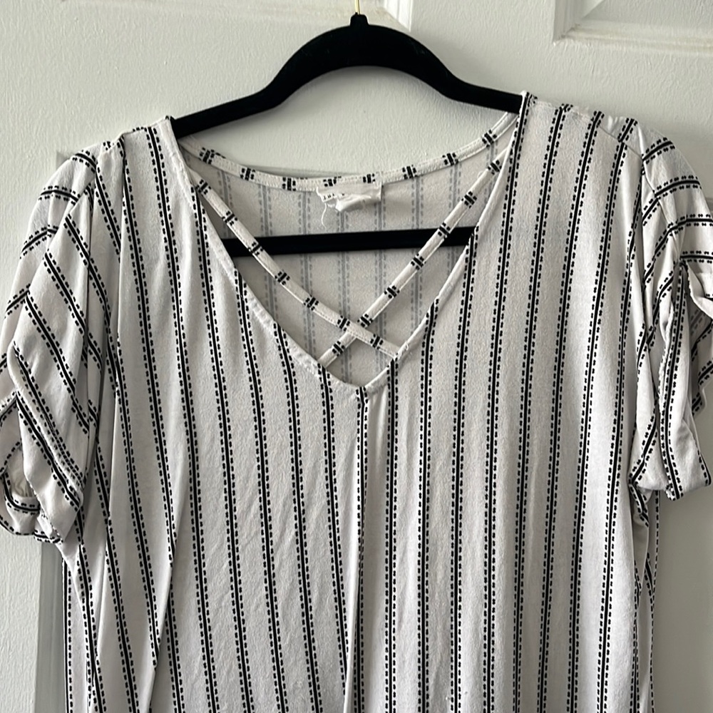 black and white blouse